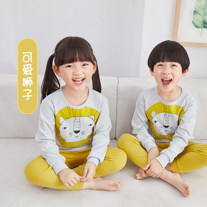 Set di Biancheria Intima Termica in Puro Cotone per Bambini e Bambine, <span class=keywords><strong>Pigiama</strong></span> Autunno Inverno <span class=keywords><strong>con</strong></span> Stampa Trendy, Abbigliamento per Casa - Product Image 3
