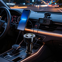 Chargeur de voiture USB C 32W 4 ports certifié ETL FCC, OEM ODM, charge rapide multi-appareils, adaptateur allume-cigare pour véhicule