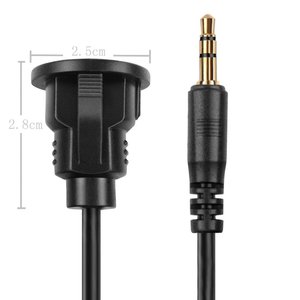 <span class=keywords><strong>Kit</strong></span> de câble d'extension audio AUX coaxial RCA personnalisé pour tableau de bord de voiture/camion, montage encastré, 3,5 mm (1/8 po) mâle vers femelle - Product Image 4