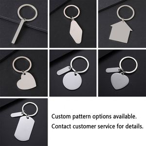 Porte-clés hexagonaux coréens en acier inoxydable vierges, service de marquage laser fourni - Product Image 6