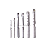 Fraise spirale à un seul tranchant TUOKE, forets en carbure OEM, fraisage en spirale 55HRC pour le travail du bois et la découpe du bois