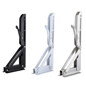 Hardware 90 Degree <strong>Wall</strong> <strong>Mounted</strong> Triangle Corner Bracket Stainless Steel <strong>Table</strong> <strong>Folding</strong> Storage Self Connectors Shelf Supports - Product Image 5