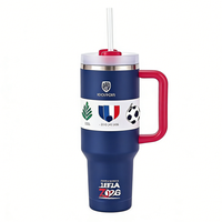 Gobelet isotherme Kingze personnalisé avec logo, 40 oz, double paroi, isolé sous vide, tasse à café réutilisable en acier inoxydable pour les fans de sport