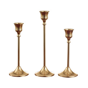 D'<span class=keywords><strong>oro</strong></span> di nozze supporto di candela Pilastro Conico Metallo candle stick Candeliere Per La Decorazione Domestica - Product Image 1