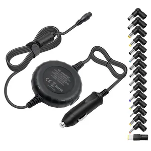 Adaptador universal de carregador de carro, adaptador de 100w 15v 16v 18.5v 19v 19.5v 20v para laptop hp dell asus samsung sony ace toshiba com 8-12dicas