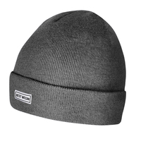Bonnet tricoté noir à double couche, thermo-isolant, avec bord pliable, 3M