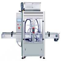 Machine de remplissage automatique de mayonnaise et de purée de tomate pour bouteilles en plastique avec fonctions de pompage, de bouchage et d'étiquetage par PLC
