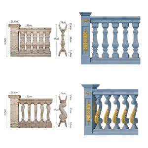 Fabrika doğrudan satış plastik beton çimento çit kavisli korkuluk korkuluk Balusters için kalıp merdiven küpeşte döküm-in-yer - Product Image 2