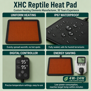 Nuevo Terrario para Reptiles, Alfombrilla Térmica para Reptiles, Controlador de Termostato, 100-240V, 6x8 Pulgadas, Ecológico - Product Image 2