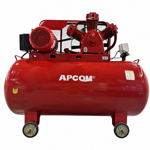 Compresseur d'air alternatif industriel fixe APCOM 1000L, alimenté en courant alternatif, refroidi par air, lubrifié, 380V - Product Image 2