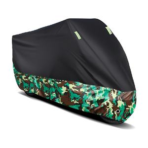 Cubierta de ciclomotor de poliéster impermeable resistente a los rayos UV Camuflaje negro Diseño de dos tonos Protección de cuatro estaciones 90% Protección UV - Product Image 6