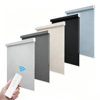 Persianas Enrollables Motorizadas Recargables por USB, Semiopacas, con Control Remoto por Aplicación, Persianas Eléctricas para Ventanas Interiores de Hogar y Oficina