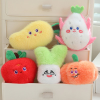 Mini Fruits Moelleux En Peluche Jouet Orange Porte-clés Doux Pendentif Personnalisé Légumes En Peluche Plante Jouet pour Cadeau De Promotion