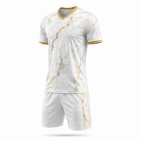 Ensemble de maillots de football personnalisés en gros, uniforme de football imprimé par sublimation complète, nom et numéro personnalisés, tenue d'équipe
