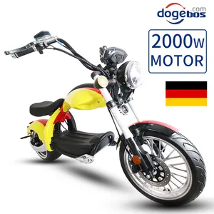 2 tekerlek Moto Electrica yağ lastik Powful Ele Motor 2000W yetişkin elektrikli scooter