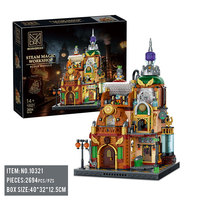 XMORK Nuevo taller mágico steampunk, bloques de construcción de 2694 piezas, modelo modular de vista de calle, juguete para colección de adultos, regalo