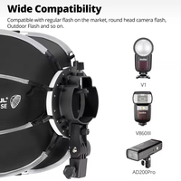 AMBITFUL 30cm Parapluie Octogone Portable pour Softbox Grille en Nid d'Abeille Mini Caméra Flash pour Softbox Studio Photographie TT520II V1