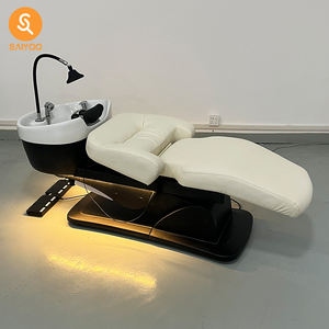 Sillón de Peluquería de Lujo <span class=keywords><strong>para</strong></span> Spa Capilar, Silla de Barbería Reclinable de Cuero PU y Cerámica <span class=keywords><strong>para</strong></span> Centro de Spa Capilar, Muebles de Salón - Product Image 5