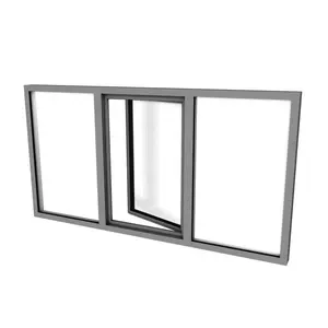 North America standard aluminum frame slim casement window,tilt and turn window supplier