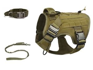 Verstellbares taktisches Hochleistungs-Hunde geschirrset mit Griff Neue Metalls chnalle No Pull Feature Robuste Nylon weste für Haustiere - Product Image 2