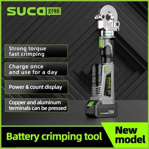Outil de sertissage <span class=keywords><strong>hydraulique</strong></span> SUCA SC-300A 18V, machine de sertissage électrique pour sertissage de bornes Cu/Al - Product Image 2