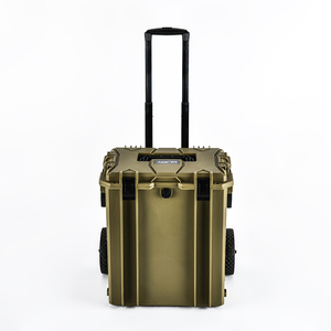 GLARY Boîte à outils en plastique dur avec roues roulantes Boîte à outils de voyage portable pour outils électriques Boîte de rangement <span class=keywords><strong>vide</strong></span> et robuste pour outils - Product Image 4