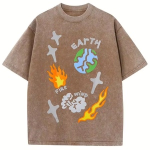 เสื้อยืดคอตตอนถักเนื้อหนา ยูนิเซ็กซ์ พิมพ์ลายกราฟิกแบบซับลิเมชั่น ทรงปกติ ใส่สบายๆ ในฤดูร้อน - Product Image 1