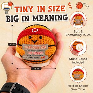 Muñeco Deportivo Tejido a Mano con Ganchillo, Estilo <span class=keywords><strong>Dunk</strong></span>, para Fútbol, Rugby, Béisbol, Color <span class=keywords><strong>Naranja</strong></span> - Product Image 3