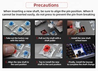 Interruptor de Teclado Mecánico SMD de 3 y 5 Pines, Rojo, Marrón, Azul, para Teclado de Juegos DIY