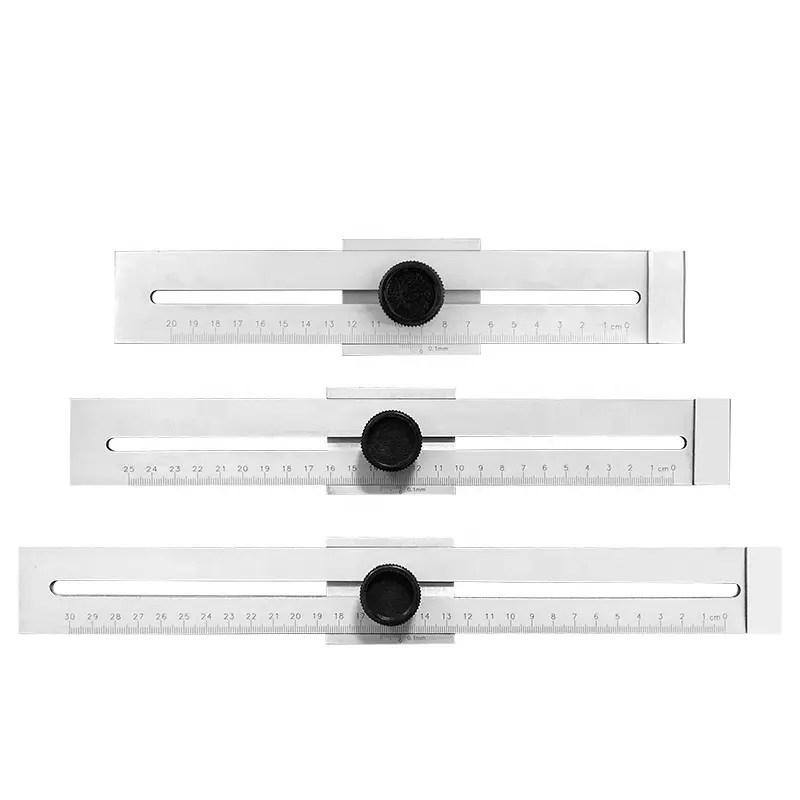 Stainless Steel Ruler,0-250mm Metal Ruler Scribing Marking Gauge Cut Scraper Ruler for Woodworking Measuring