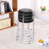Haute qualité luxe nordique rond métal moderne empilable tabouret de salle à manger chaise métal salon chaises
