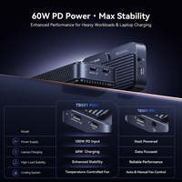Casing SSD M.2 NVMe 80Gbps dari Aluminium Alloy, Thunderbolt 5 USB4 Tipe C, untuk 2230/2242/2260/2280/22110, Drive Eksternal dengan PD 100W