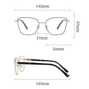 แว่นตาแฟชั่นวินเทจโลหะปี 2026 สำหรับ<span class=keywords><strong>สายตา</strong></span>สั้น ป้องกันแสงสีฟ้า แว่น<span class=keywords><strong>สายตา</strong></span>สั้น กรอบแว่นทรงสี่เหลี่ยมสีม่วง - Product Image 5