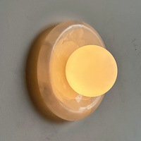 Applique Murale en Marbre de Jade Blanc Naturel, Luminaire de Luxe pour Restaurant et Hôtel, Lampe Murale LED Moderne pour Chambre, Salon, Couloir