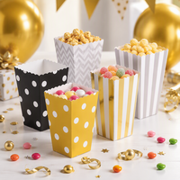 Boîtes rigides en papier kraft biodégradable écologiques personnalisées, laminage mat, doublure en éponge pour popcorn, chips de pommes de terre, poulet frit