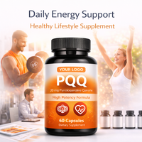 Capsules PQQ OEM Pyrroloquinoline Quinone 20mg Soutien Énergétique Cellulaire Santé Cérébrale Fonction Mitochondriale Complément Alimentaire