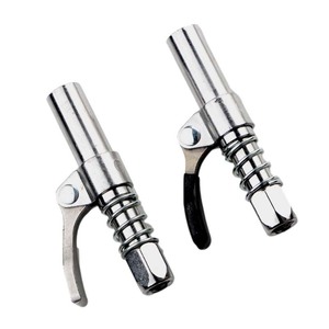 Hand Grease Gun Clamp Type Nozzle Spring Hose Single Double Handle Snap On Tip Tool Carbon Steel Manual For Butter Lubrication - Product Image 3