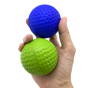 Balle anti-stress de golf en PU multicolore à fossettes, personnalisable avec logo, jouet à presser, souvenir promotionnel pour exposition de club de golf, cadeau marketing - Product Image 4