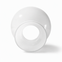 Diffuseur en verre blanc laiteux pour suspension luminaire, avec ouverture supérieure de 145 mm et hauteur de 165 mm, couvercle décoratif pour luminaire