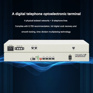 Transmetteur-récepteur <span class=keywords><strong>optique</strong></span> pour téléphone numérique 8 canaux téléphoniques + 4 Ethernet isolés 100M |   Câble de bureau monomode monofibre 60 km 1 paire - Product Image 3