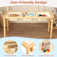 Mesa Sensorial Montessori Ajustable en Altura para Niños, con Insertos para Actividades, Escritorio de Estudio, Mesa Sensorial Infantil