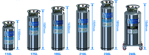 100L cách điện thép dewar chai Tank Nitơ lỏng và <span class=keywords><strong>Argon</strong></span> áp lực cao Xi lanh khí cho nhiệt độ thấp lưu trữ - Product Image 4