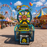360 °   Machine de jeu de tir aux ballons en forme de grande roue rotative avec pistolet laser pour équipement de terrain de jeu intérieur