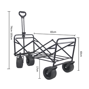 <span class=keywords><strong>Meilleur</strong></span> <span class=keywords><strong>prix</strong></span>, chariot de plage pliable pour pique-nique en plein air, chariot de camping pliable, chariot utilitaire, chariot pliable, capacité de charge de 500 kg, 74*59,5 cm - Product Image 6