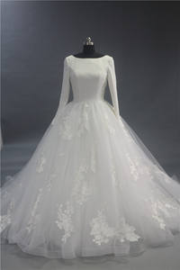 <span class=keywords><strong>Abito</strong></span> <span class=keywords><strong>da</strong></span> ballo DW1454-5 a manica lunga semplice Vintage a collo alto Sexy con schienale basso e musulmano <span class=keywords><strong>abito</strong></span> <span class=keywords><strong>da</strong></span> <span class=keywords><strong>sposa</strong></span> - Product Image 3