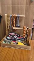 Support à Bracelets en Bois Massif, Présentoir à Bijoux pour la Maison pour Bracelets, Perles, Montres et Rangement d'Accessoires