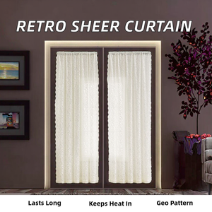 Nuovi Arrivi: Tende in Voile Bianco Retrò <span class=keywords><strong>con</strong></span> Ricami in Pizzo per Soggiorno - Product Image 3