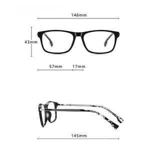 Occhiali <span class=keywords><strong>da</strong></span> Lettura Unisex HBK con Montatura Quadrata Completa, Stile Retrò, Ultra-Leggeri, Lenti Piatte TR, Aste in Acetato, Stile Streetwear - Product Image 4