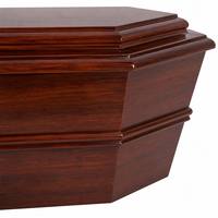 Ataúd Funerario de Madera Estilo Europeo con Accesorios Metálicos, Tamaño Personalizado Disponible