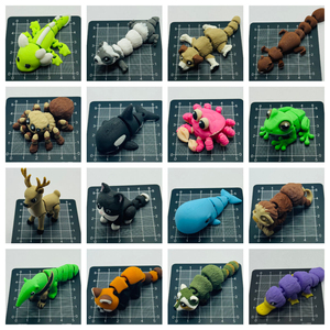Aksesoris Kerajinan Plastik Kabinet, Patung Hewan Liar Miniatur Cetak 3D, Mainan Koleksi Anak-Anak dalam Kantong Kejutan - Product Image 3